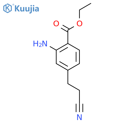 Ethyl 2-amino-4-(2-cyanoethyl)benzoate structure