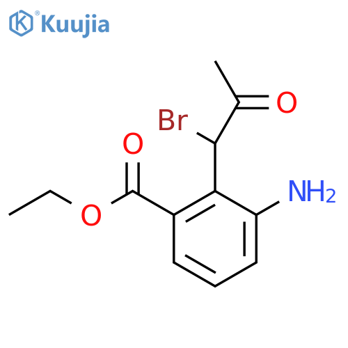 Ethyl 3-amino-2-(1-bromo-2-oxopropyl)benzoate structure
