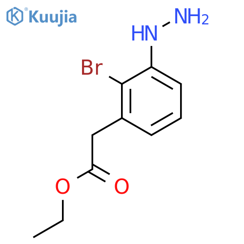 Ethyl 2-bromo-3-hydrazinylphenylacetate structure