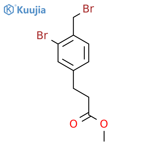 Methyl 3-(3-bromo-4-(bromomethyl)phenyl)propanoate structure