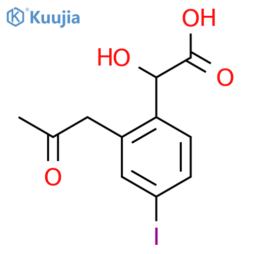 4-Iodo-2-(2-oxopropyl)mandelic acid structure
