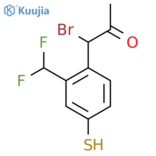 1-Bromo-1-(2-(difluoromethyl)-4-mercaptophenyl)propan-2-one structure