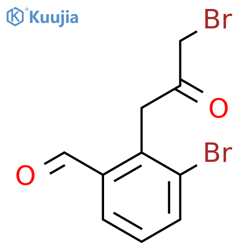 3-Bromo-2-(3-bromo-2-oxopropyl)benzaldehyde structure