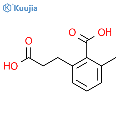 2-(2-Carboxyethyl)-6-methylbenzoic acid structure
