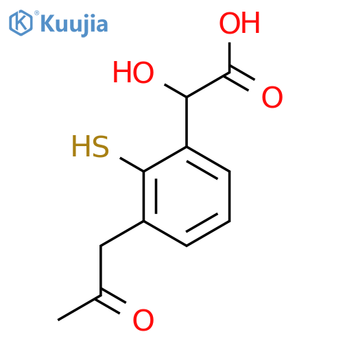 2-Mercapto-3-(2-oxopropyl)mandelic acid structure