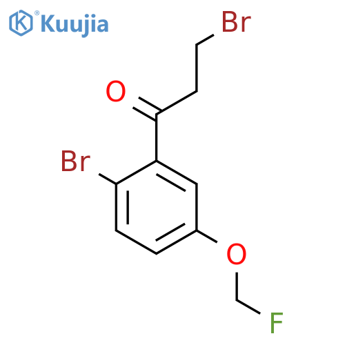 3-Bromo-1-(2-bromo-5-(fluoromethoxy)phenyl)propan-1-one structure