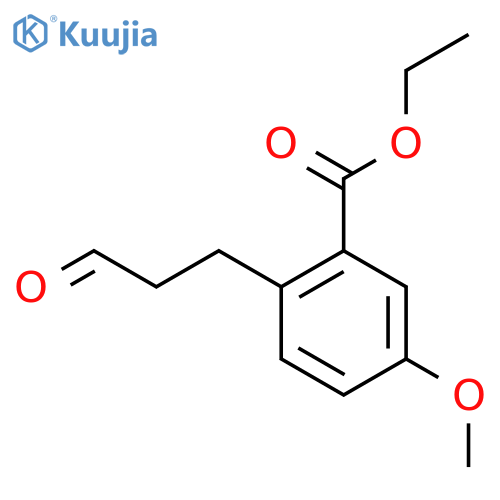 Ethyl 5-methoxy-2-(3-oxopropyl)benzoate structure