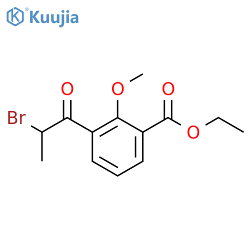 Ethyl 3-(2-bromopropanoyl)-2-methoxybenzoate structure