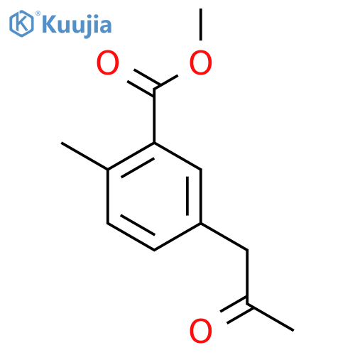 Methyl 2-methyl-5-(2-oxopropyl)benzoate structure
