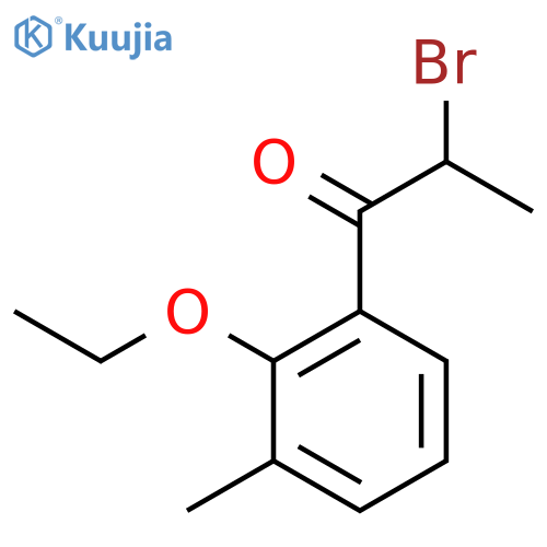 2-Bromo-1-(2-ethoxy-3-methylphenyl)propan-1-one structure