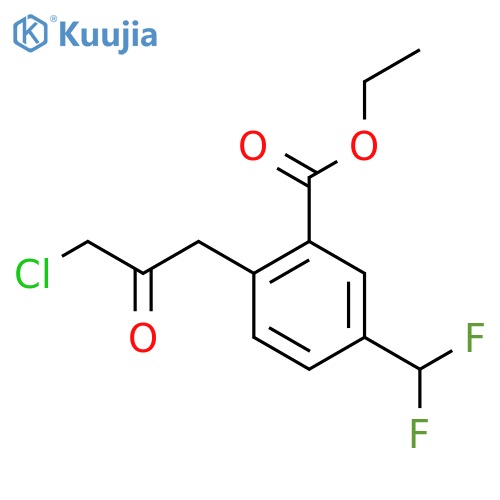 Ethyl 2-(3-chloro-2-oxopropyl)-5-(difluoromethyl)benzoate structure