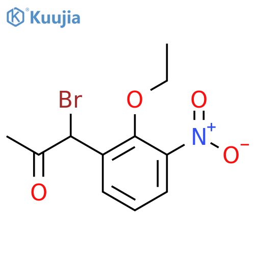 1-Bromo-1-(2-ethoxy-3-nitrophenyl)propan-2-one structure