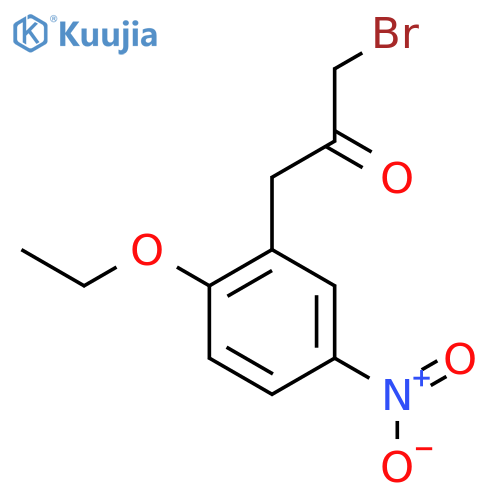 1-Bromo-3-(2-ethoxy-5-nitrophenyl)propan-2-one structure