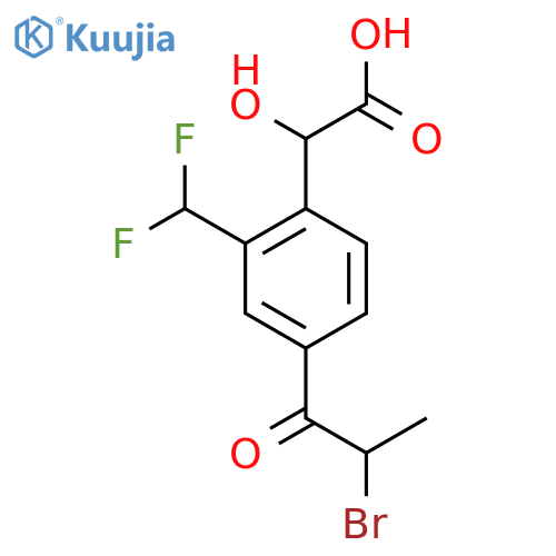 4-(2-Bromopropanoyl)-2-(difluoromethyl)mandelic acid structure