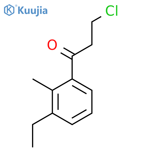 3-Chloro-1-(3-ethyl-2-methylphenyl)propan-1-one structure