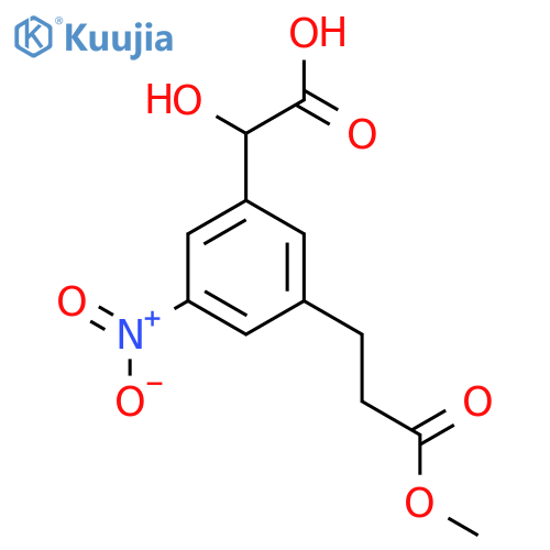 3-(3-Methoxy-3-oxopropyl)-5-nitromandelic acid structure