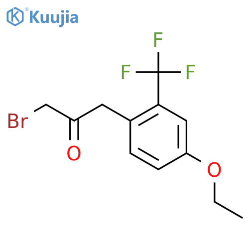 1-Bromo-3-(4-ethoxy-2-(trifluoromethyl)phenyl)propan-2-one structure