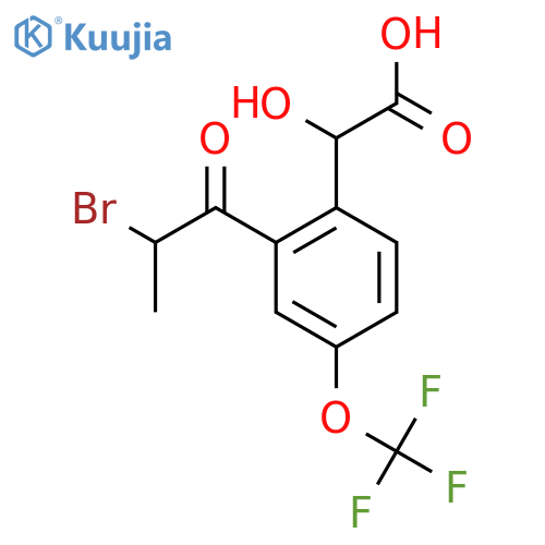 2-(2-Bromopropanoyl)-4-(trifluoromethoxy)mandelic acid structure