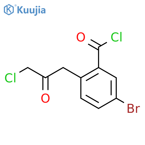 5-Bromo-2-(3-chloro-2-oxopropyl)benzoyl chloride structure