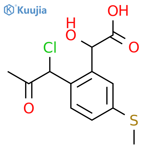 2-(1-Chloro-2-oxopropyl)-5-(methylthio)mandelic acid structure