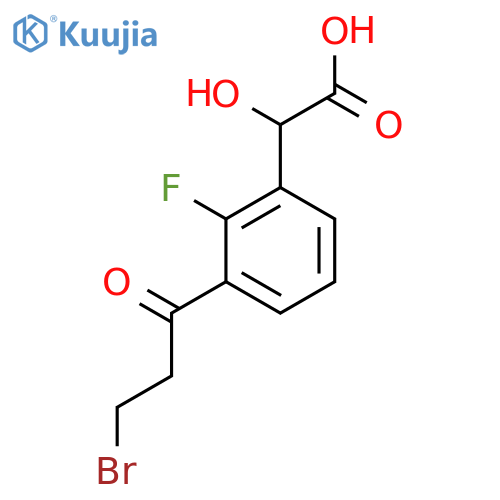 3-(3-Bromopropanoyl)-2-fluoromandelic acid structure
