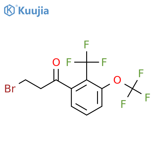 3-Bromo-1-(3-(trifluoromethoxy)-2-(trifluoromethyl)phenyl)propan-1-one structure