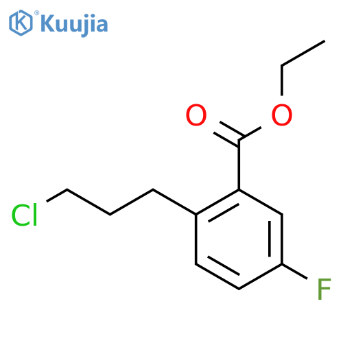 Ethyl 2-(3-chloropropyl)-5-fluorobenzoate structure