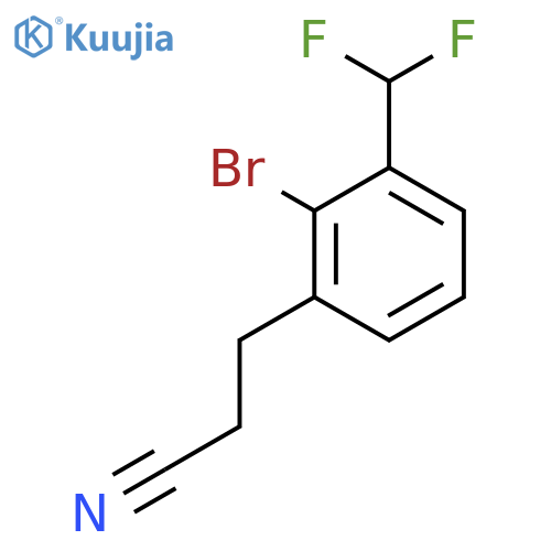 3-(2-Bromo-3-(difluoromethyl)phenyl)propanenitrile structure