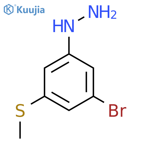 (3-Bromo-5-methylsulfanylphenyl)hydrazine structure