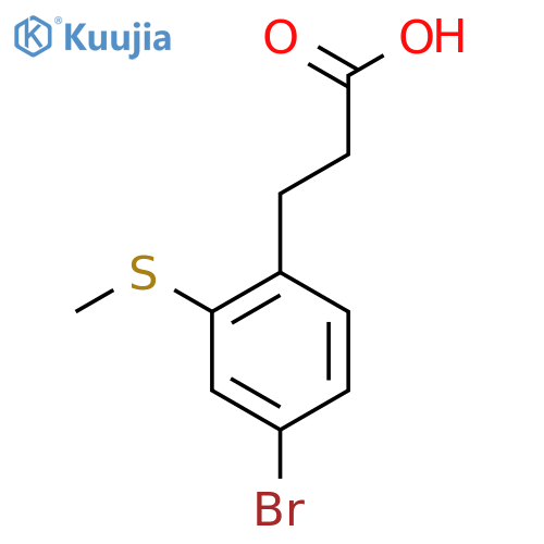 3-(4-Bromo-2-(methylthio)phenyl)propanoic acid structure