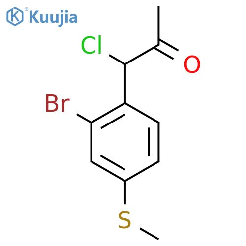 1-(2-Bromo-4-(methylthio)phenyl)-1-chloropropan-2-one structure