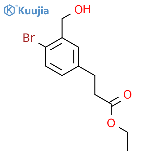 Ethyl 3-(4-bromo-3-(hydroxymethyl)phenyl)propanoate structure