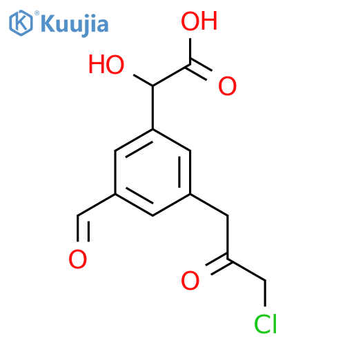 3-(3-Chloro-2-oxopropyl)-5-formylmandelic acid structure