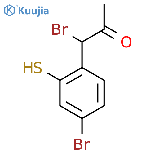 1-Bromo-1-(4-bromo-2-mercaptophenyl)propan-2-one structure