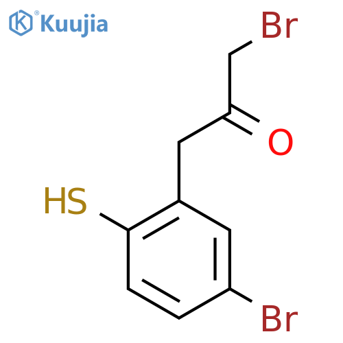 1-Bromo-3-(5-bromo-2-mercaptophenyl)propan-2-one structure