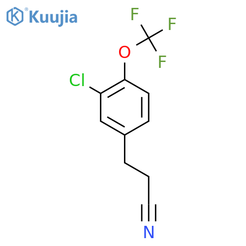 3-[3-Chloro-4-(trifluoromethoxy)phenyl]propanenitrile structure