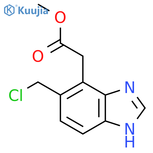 Methyl 5-chloromethyl-1H-benzimidazole-4-acetate structure