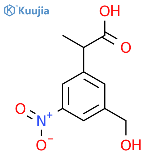 3-(Hydroxymethyl)-5-nitrophenylpropanoic acid structure