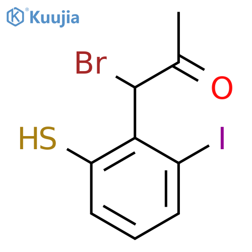 1-Bromo-1-(2-iodo-6-mercaptophenyl)propan-2-one structure