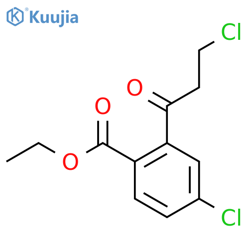 Ethyl 4-chloro-2-(3-chloropropanoyl)benzoate structure