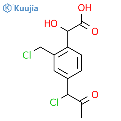 4-(1-Chloro-2-oxopropyl)-2-(chloromethyl)mandelic acid structure