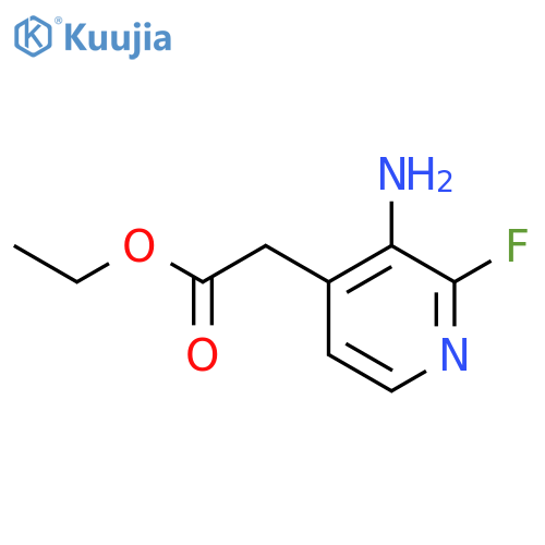 Ethyl 3-amino-2-fluoropyridine-4-acetate structure