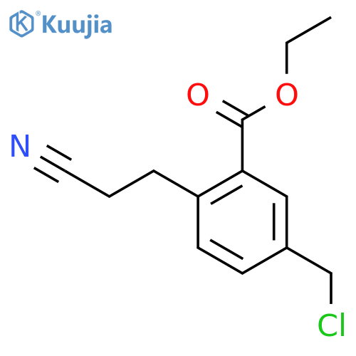 Ethyl 5-(chloromethyl)-2-(2-cyanoethyl)benzoate structure