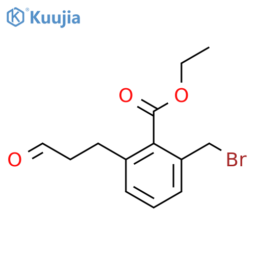 Ethyl 2-(bromomethyl)-6-(3-oxopropyl)benzoate structure