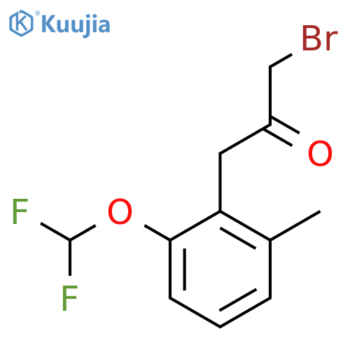 1-Bromo-3-(2-(difluoromethoxy)-6-methylphenyl)propan-2-one structure