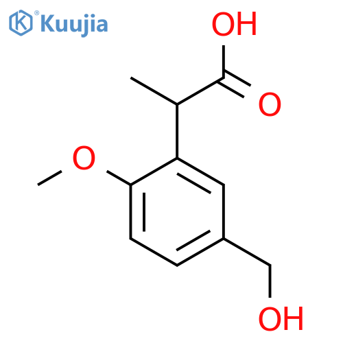 5-(Hydroxymethyl)-2-methoxyphenylpropanoic acid structure