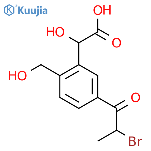 5-(2-Bromopropanoyl)-2-(hydroxymethyl)mandelic acid structure