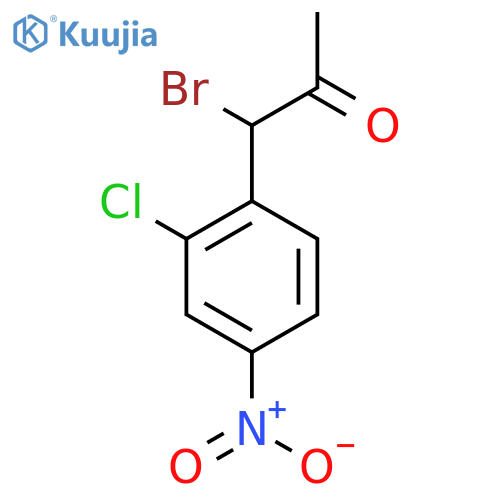 1-Bromo-1-(2-chloro-4-nitrophenyl)propan-2-one structure