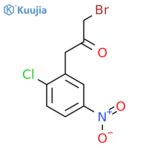 1-Bromo-3-(2-chloro-5-nitrophenyl)propan-2-one structure