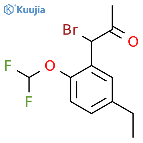 1-Bromo-1-(2-(difluoromethoxy)-5-ethylphenyl)propan-2-one structure